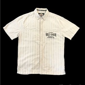 Men’s Harley Davison Medium Short Sleeve Button Down
